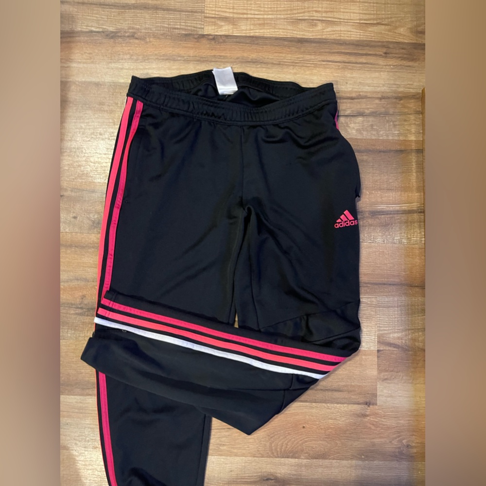 Striped adidas joggers